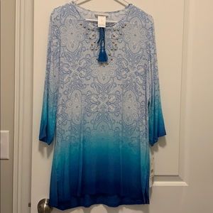 Swimsuit coverup NWT blue and turquoise ombre